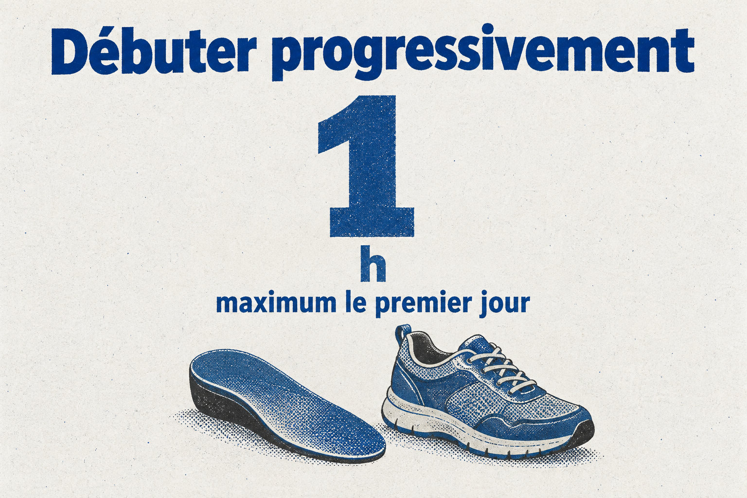 Le premier jour, portez les semelles au maximum une heure.